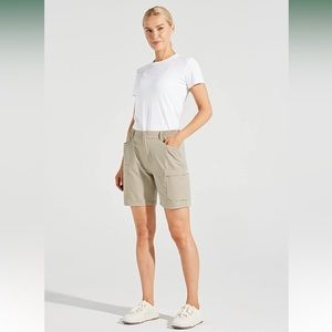 NWT Eddie Bauer Willit Women's 7" Hiking Shorts Quick Dry Cargo Shorts